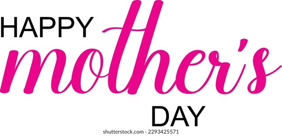 Happy Mothers Day typography poster