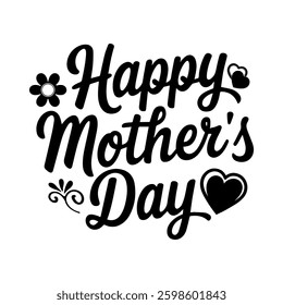 Happy mother's day typography t-shirt design for print-on-demand.