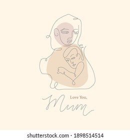Happy Mother's Day. Happy Mother's Day typography vector design for greeting cards and poster. Hand lettering text isolated on  background. Design template celebration. Vector illustration.