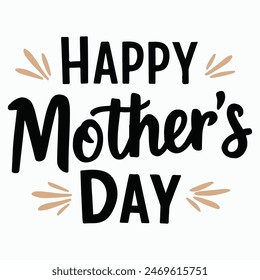 Happy mother's day typography in vector