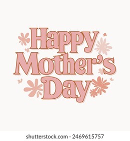 Happy mother's day typography in vector