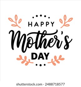 Happy mother's day typography vector illustration
