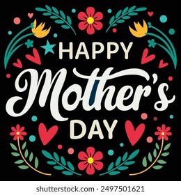 Happy mother's day typography vector illustration