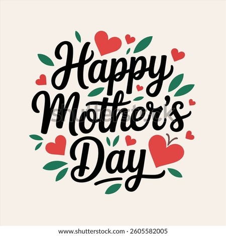 Happy Mother's Day Typography Vector Design