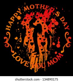 happy mothers day vector art