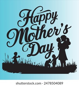 Happy mothers day vector art background