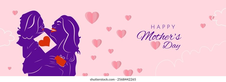 Happy Mother's day vector background, web banner, poster ,cover