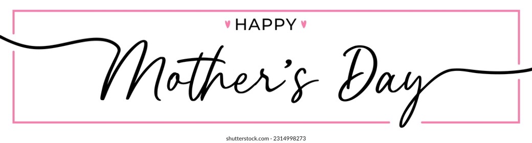 Happy Mother's Day. Mother's day vector banner on isolated background. Vector illustration for mother's day. Lettering style. EPS 10