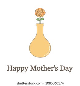 happy mother's day vector card illustration 