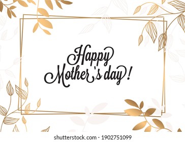 Happy mother's day vector card. Happy mother's day red pink hand  drawn lettering pattern. 