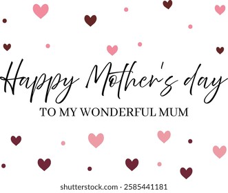 Happy Mothers day vector, mothers day card, t-shirt design vector illustration