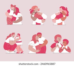 Happy Mother's Day, Vector Collection.