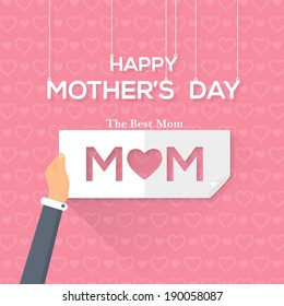 Happy Mother's Day Vector Design. Announcement and Celebration Message Poster, Flyer 