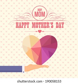 Happy Mother's Day Vector Design. Announcement and Celebration Message Poster, Flyer 