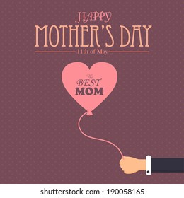 Happy Mother's Day Vector Design. Announcement and Celebration Message Poster, Flyer 