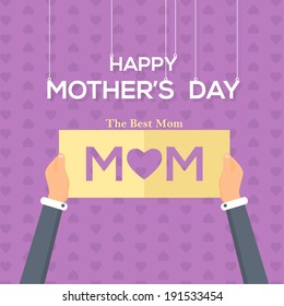 Happy Mother's Day Vector Design. Announcement and Celebration Message Poster, Flyer