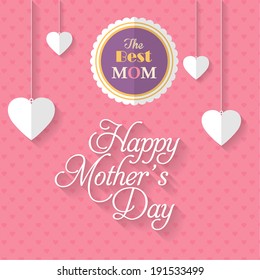 Happy Mother's Day Vector Design. Announcement and Celebration Message Poster, Flyer