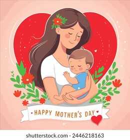 Happy mother's day vector design.