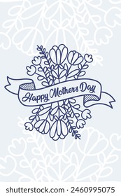 Happy mother's day vector design, background illustration