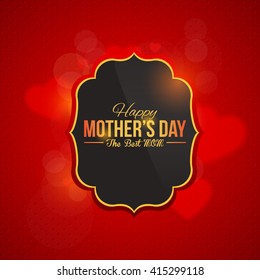 Happy Mother's Day Vector Design. Abstract Background and Celebration Message Poster, Flyer 