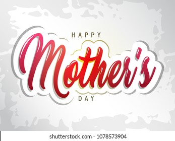 Happy Mothers Day. Vector Festive Holiday Illustration