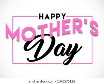 Happy Mothers Day. Vector Festive Holiday Illustration