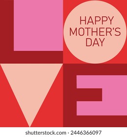 Happy Mothers Day. Vector Festive Holiday Illustration With Lettering