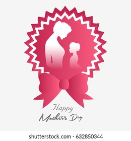 Happy Mothers Day. Vector Festive Holiday Illustration .