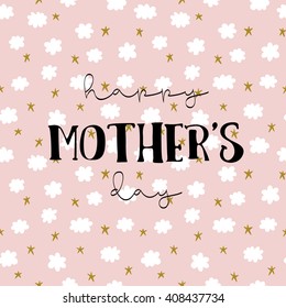 Happy mothers day, vector greeting card design