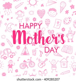 Happy mothers day  vector greeting card design