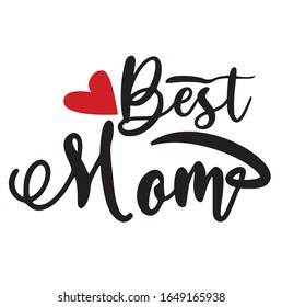 Happy Mother's Day. Vector hand lettering quote, typographic element for your design. Can be printed on T-shirts, bags, posters, invitations, cards, pillows.