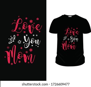 Happy Mother's Day. Vector hand lettering quote, typographic element for your design. Can be printed on T-shirts, bags, mugs, posters, invitations, cards, pillows.