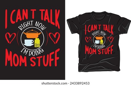 Happy Mother's Day. Vector hand written quote "My mom is the best". Vector hand lettering quote, typographic element for your design. Can be printed on T-shirts, bags, posters, invitations, cards.