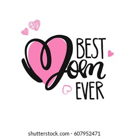 Happy Mother's Day vector hand written poster. Modern calligraphy design. 
