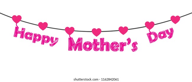 Happy Mother's Day vector illustration. 