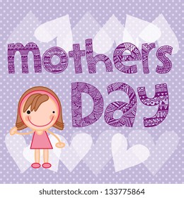 Happy mothers day vector illustration