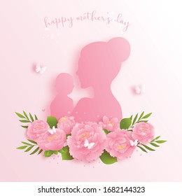 Happy mother's day. Vector illustration.