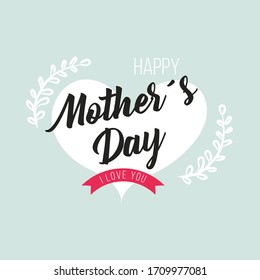 Happy Mother's Day vector illustration.  Mom's Day poster, banner template on background
