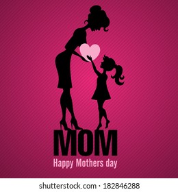 Happy Mothers Day. Vector Illustration. Eps 10.