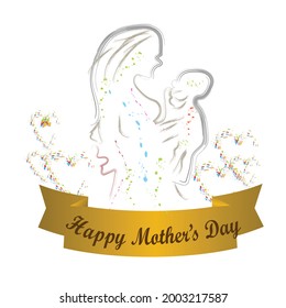 Happy Mothers Day Vector Illustration