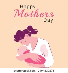 Happy Mother's Day - Vector illustration - Mothers Day Concept.