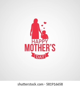 Happy Mother's Day Vector Illustration. Suitable for greeting card, poster and banner.