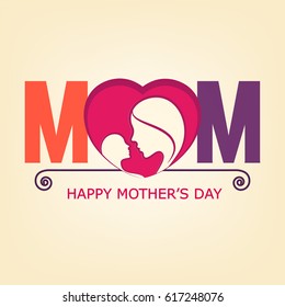 Happy Mother's Day, Vector Illustration.