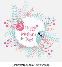 Happy Mother's Day, vector illustration.