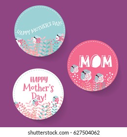 Happy Mother's Day, vector illustration.