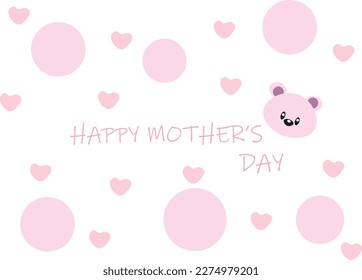 happy mothers day vector love bear
