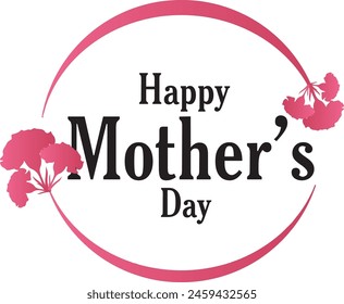 Happy Mother's Day vector with pink colour