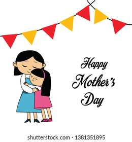 Happy Mother's Day Vector Template Design Illustration