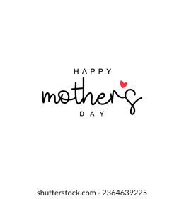 Happy Mother's Day wishes with heart. Mother day calligraphy, elegant best quotes for banners or greeting cards. Vector illustration