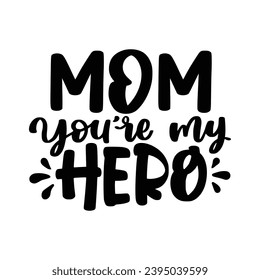 Happy Mother's Day wishes with heart. Mother day calligraphy, elegant best quotes for banners or greeting cards. Vector illustration
